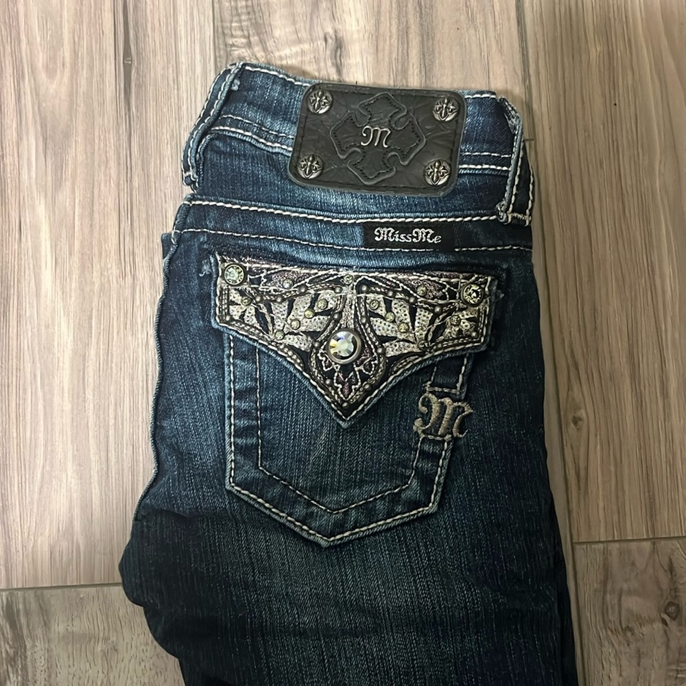 Kids Miss Me Skinny Blingy Jeans - Size 8